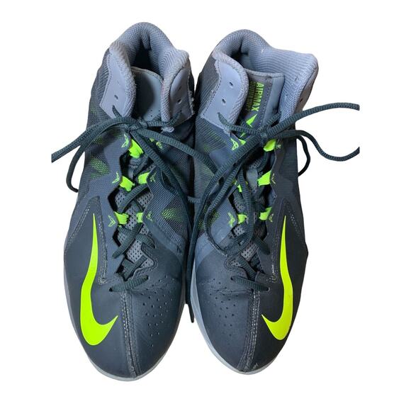 Nike Stutter Men's Step Style 2 AIRMAX High Top Sneakers Shoes 10.5 Gray Yellow - Picture 4 of 12